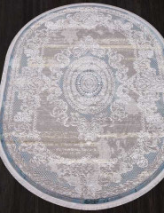 Турецкий ковер AJMAL-LP-289-CREAM-TURQUOISE-OVAL