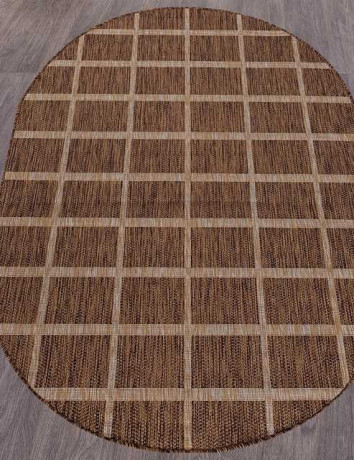 Ковёр VEGAS-S004-BROWN-OVAL