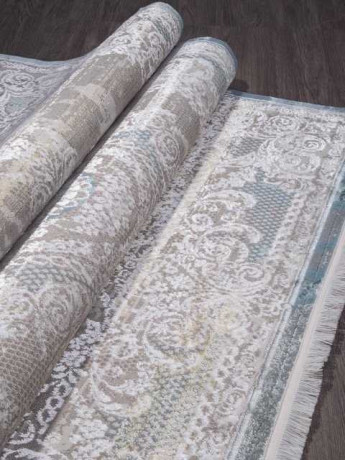 Турецкий ковер AJMAL-LP-289-CREAM-TURQUOISE-STAN