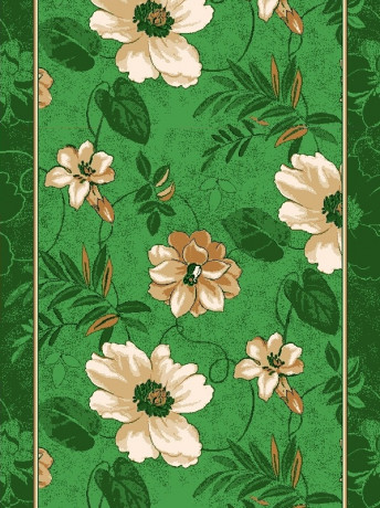 Дорожка паласная ''Ромашка Зеленый''