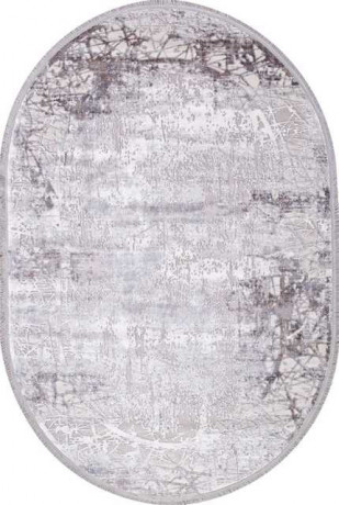 Турецкий ковер RAMIYA-18704S-L-GREY-IVORY-OVAL