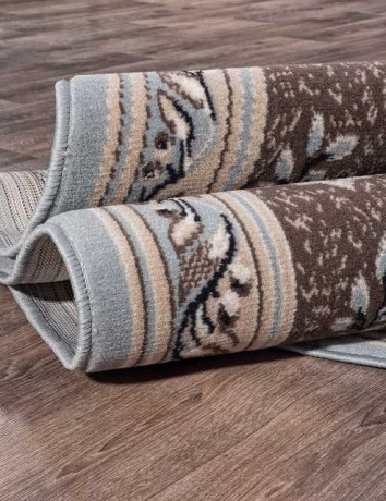 Ковёр SIERRA-5444-BLUE-BROWN-OVAL