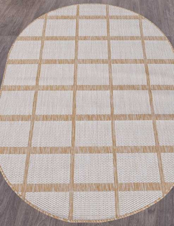 Ковёр VEGAS-S004-CREAM-OVAL