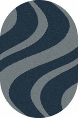Овальный ковер PLATINUM T617 NAVY-BLUE