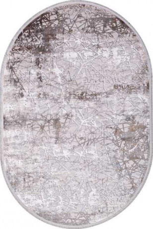 Турецкий ковер RAMIYA-18708S-GREY-D-BEIGE-OVAL