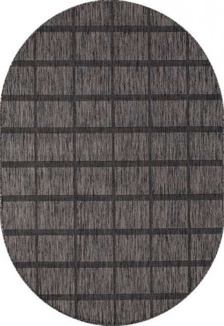 Ковёр VEGAS-S004-D-GRAY-BLACK-OVAL