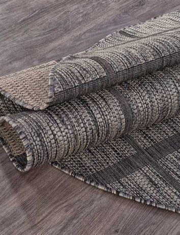 Ковёр VEGAS-S004-D-GRAY-BLACK-OVAL