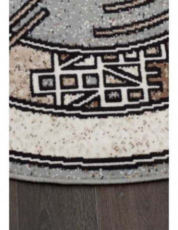 Ковёр SIERRA ALBINA-3-BLUE-BROWN-OVAL