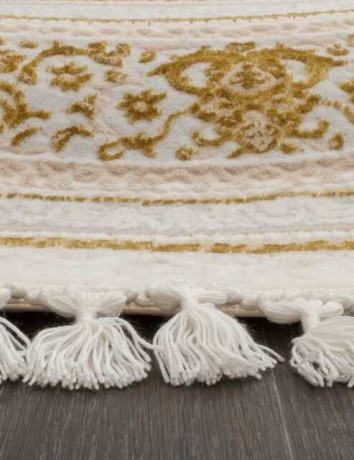 Турецкий ковер HUNKAR-08071A-BLUE-GOLD-OVAL