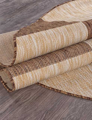 Ковёр VEGAS-S005-BEIGE-BROWN-OVAL