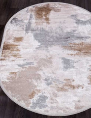 Турецкий ковер RAMIYA-18734S-GREY-D-BEIGE-OVAL