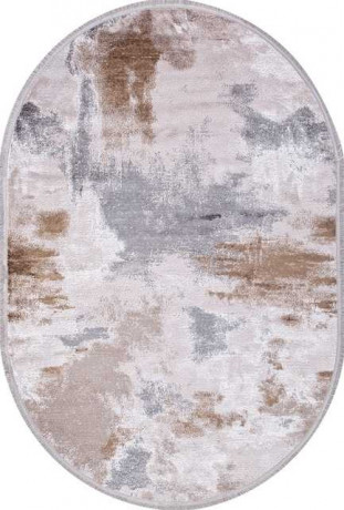Турецкий ковер RAMIYA-18734S-GREY-D-BEIGE-OVAL