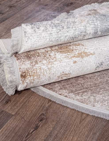 Турецкий ковер RAMIYA-18734S-GREY-D-BEIGE-OVAL