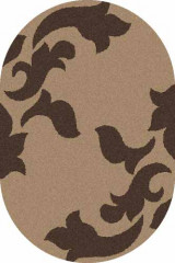 Овальный ковер PLATINUM T620 D.BEIGE-BROWN