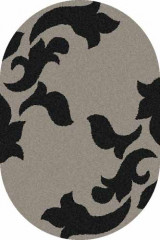 Овальный ковер PLATINUM T620 GRAY-BLACK