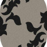 Овальный ковер PLATINUM T620 GRAY-BLACK