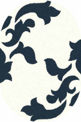 Овальный ковер PLATINUM T620 NATURAL-NAVY