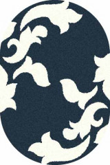 Овальный ковер PLATINUM T620 NAVY-NATURAL