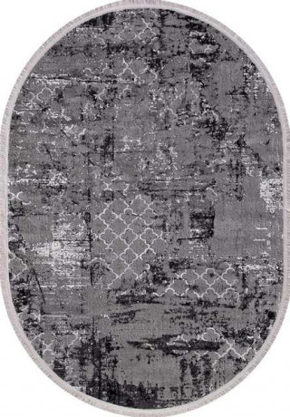 Турецкий ковер MOROCCO-NP-250-GREY-BLACK-OVAL