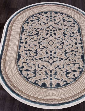 Турецкий ковер STAR-P0384-D-BLUE-D-BLUE-OVAL