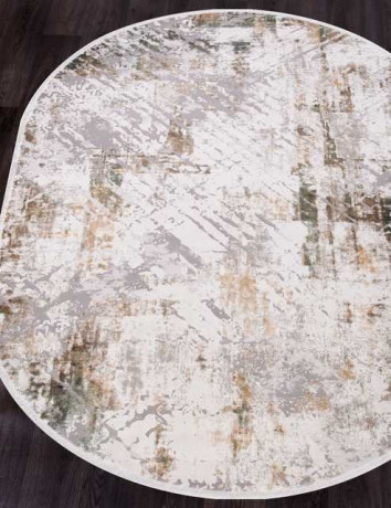 Турецкий ковер ALLURES-12123-CREAM-GREEN-OVAL