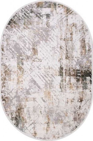 Турецкий ковер ALLURES-12123-CREAM-GREEN-OVAL