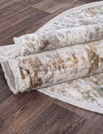 Турецкий ковер ALLURES-12123-CREAM-GREEN-OVAL