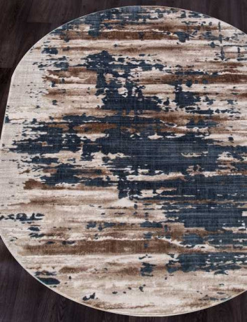 Турецкий ковер STAR-P0394-M-L-BEIGE-D-BLUE-OVAL