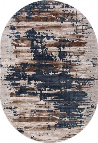 Турецкий ковер STAR-P0394-M-L-BEIGE-D-BLUE-OVAL