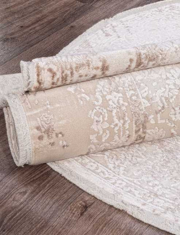 Турецкий ковер ALLURES-12216-CREAM-CREAM-OVAL