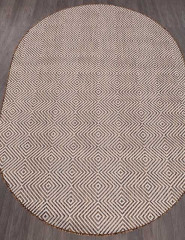 Ковёр VEGAS-S006-CREAM-BROWN-OVAL
