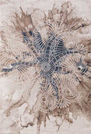 Турецкий ковер STAR-P0395-M-IVORY-D-BLUE-STAN