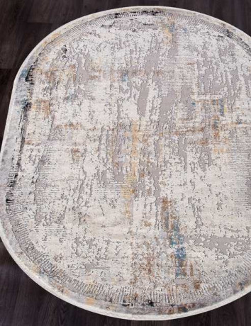 Турецкий ковер ERVA-18106-L-GRAY-D-GRAY-OVAL