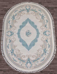 Турецкий ковер HUNKAR-7921-BLUE-BLUE-OVAL