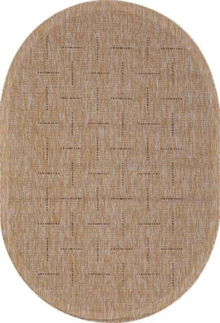 Ковёр VEGAS-S008-BEIGE-BROWN-OVAL
