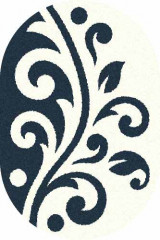 Овальный ковер PLATINUM T621 NATURAL-NAVY