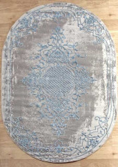 Турецкий ковер STYLE-Q5521-030-BLUE-OVAL