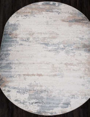 Ковёр NATUREL-D994-BEIGE-BLUE-OVAL