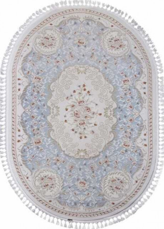 Турецкий ковер HUNKAR-7922-BLUE-BLUE-OVAL