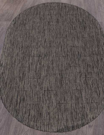 Ковёр VEGAS-S008-D-GRAY-BLACK-OVAL