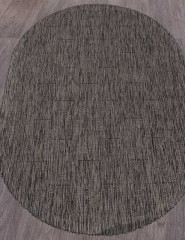 Ковёр VEGAS-S008-D-GRAY-BLACK-OVAL