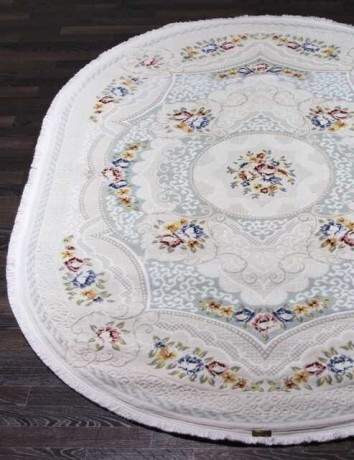 Турецкий ковер TRUVA-08328A-BLUE-BLUE-OVAL