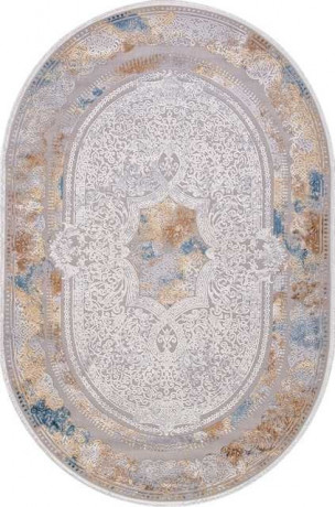 Турецкий ковер ERVA-18134-L-GRAY-BLUE-OVAL