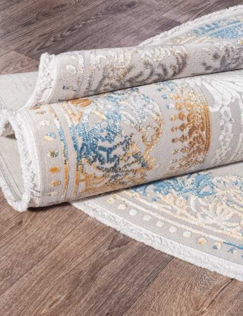 Турецкий ковер ERVA-18134-L-GRAY-BLUE-OVAL