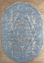 Турецкий ковер STYLE-Q8738-030-BLUE-OVAL