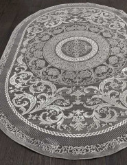 Турецкий ковер QUANTUM-03006G-GREY-GREY-OVAL