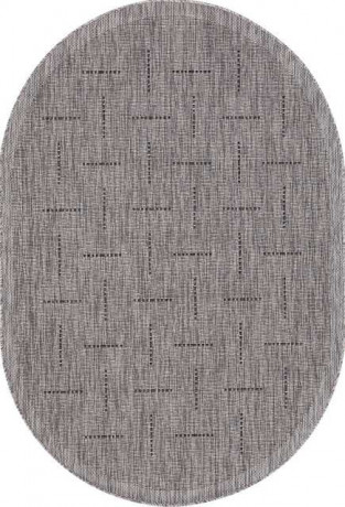 Ковёр VEGAS-S008-GRAY-BLACK-OVAL