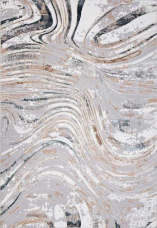 Турецкий ковер PERU-C070A-D-GREY-SHIRINK-BLUE-FDY-STAN