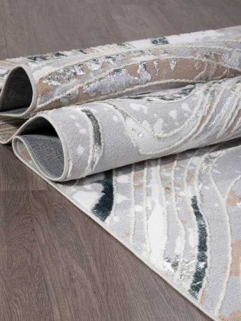 Турецкий ковер PERU-C070A-D-GREY-SHIRINK-BLUE-FDY-STAN